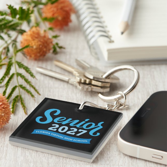 Florida Virtual HS Senior 2027, Black  Key Ring (Front Right)
