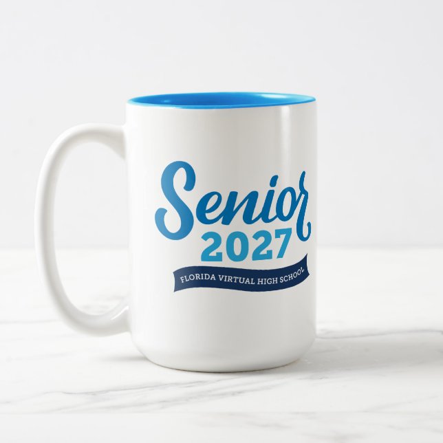 Florida Virtual HS Senior 2027 Two-Tone Coffee Mug (Left)