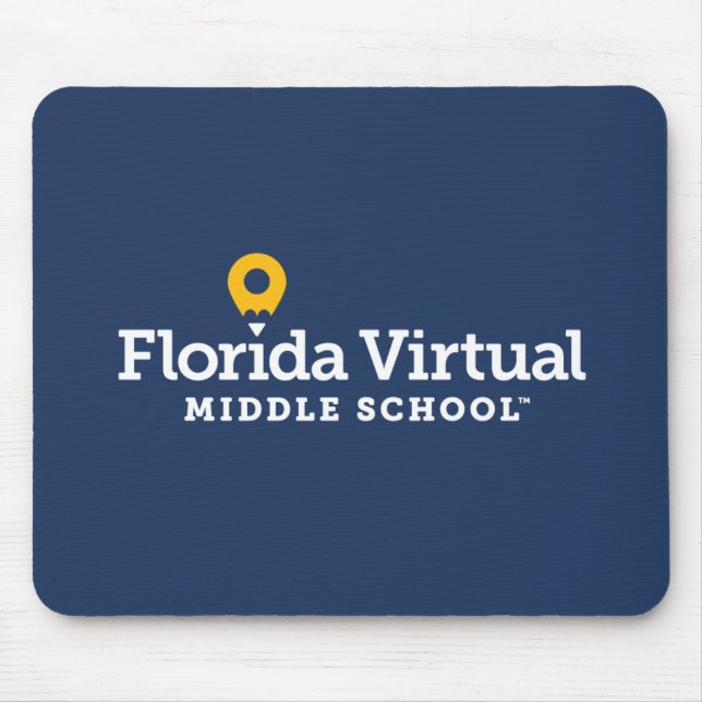 Florida Virtual Middle School Mouse Pad (Navy) (Front)