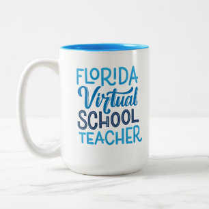 Florida Virtual School Teacher, Handlettering Two-Tone Coffee Mug