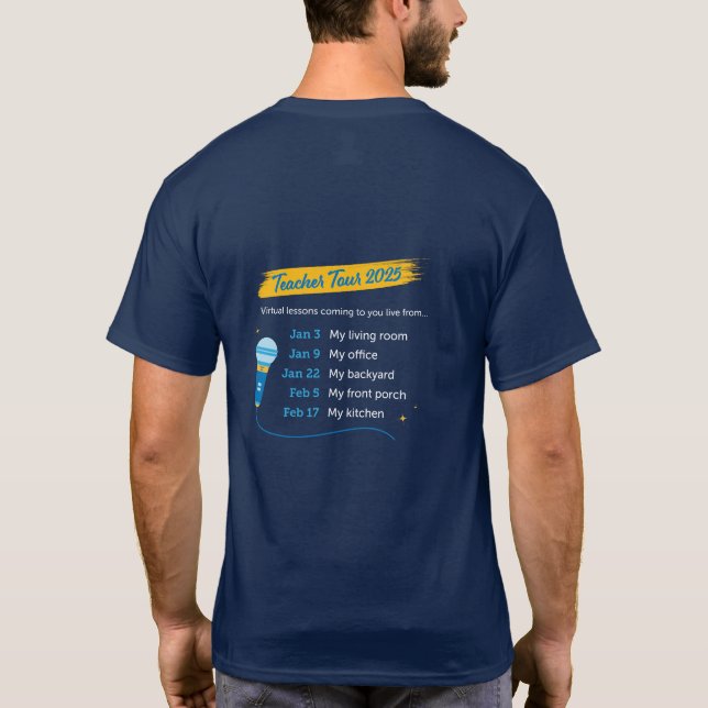 Florida Virtual School Teacher Tour, Navy T-Shirt (Back)