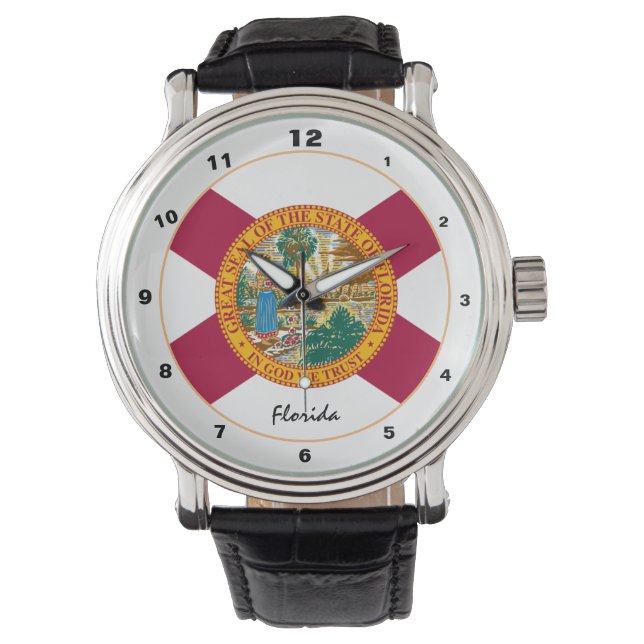 Florida watch, Florida flag, fashion /design Watch (Front)