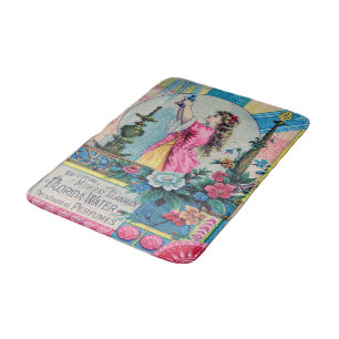 Florida water vintage perfume ad victorian deco bath mat