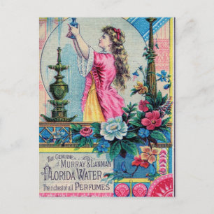 Florida water vintage perfume ad victorian deco postcard
