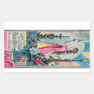 Florida water vintage perfume ad victorian deco rectangular sticker