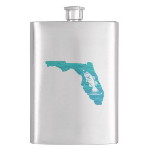 Florida Wave Fishing Hip Flask