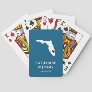 Florida Wedding Favour Deck of Cards, State Map Playing Cards