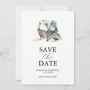 Florida Wedding Pelican Save The Date Template