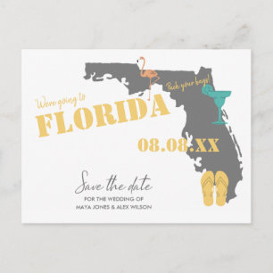 Florida Wedding Save the Dates Postcard