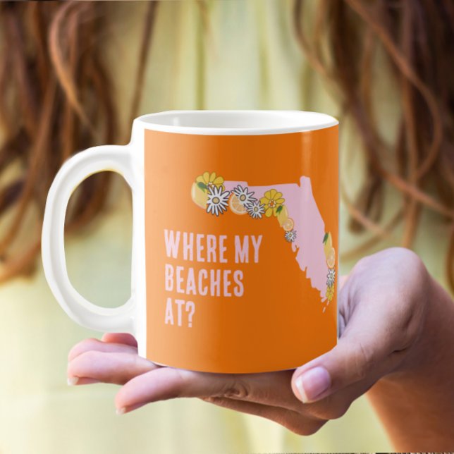 Florida Where My Beaches Custom  Coffee Mug (Creator Uploaded)