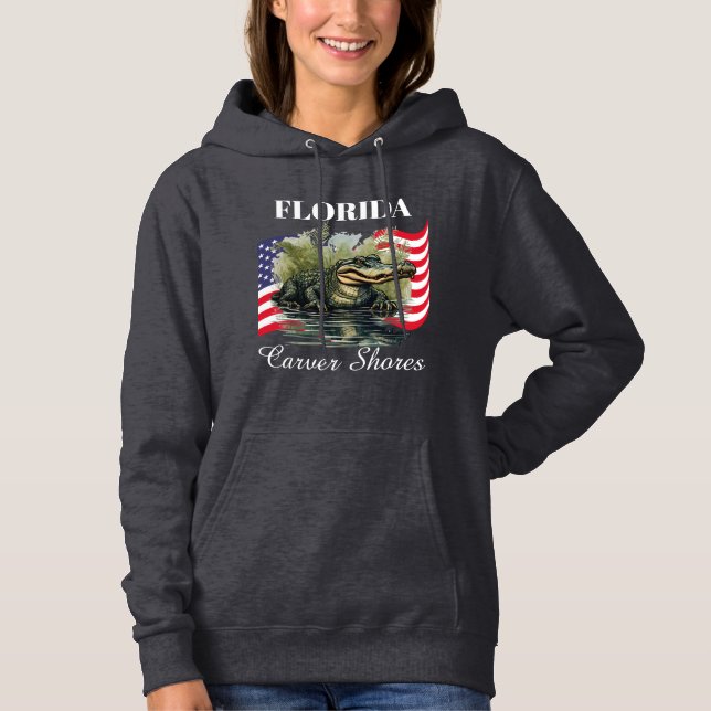 Florida Women's Pullover Dark Hoodie  (Front)