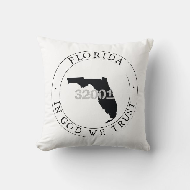 Florida Zip Code Pillow (Front)