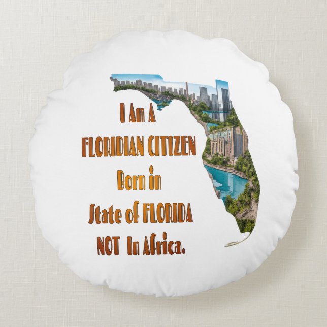 Floridian Citizen Round Cushion (Front)