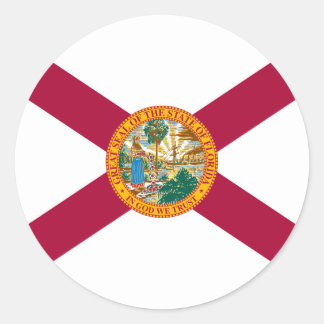 Floridian Flag, Flag of Florida Classic Round Sticker