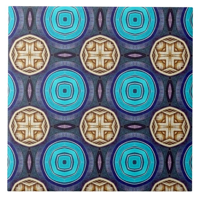 Florillas Abstract Patterned Wall Tile (Front)