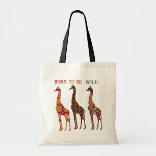 Florillas Born To Be Wild Giraffe Tote Bag
