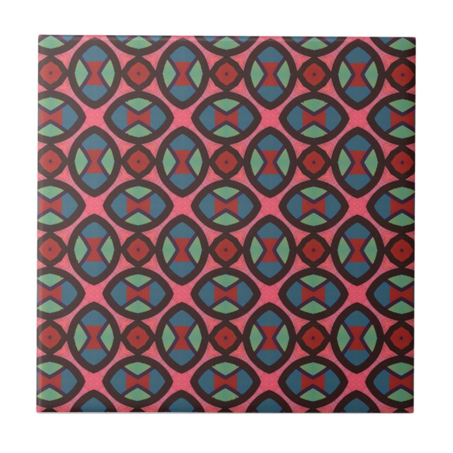 Florillas Geometric Ceramic Tile (Front)
