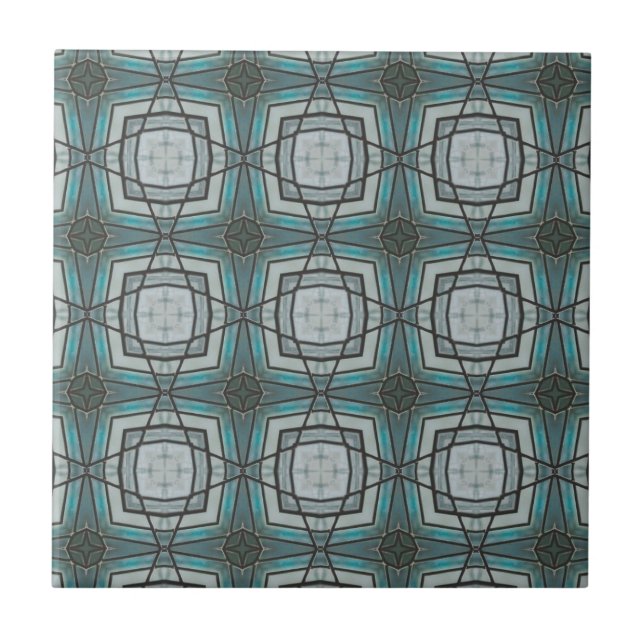 Florillas Geometric Ceramic Tile (Front)
