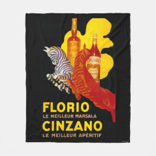Florio Cinzano Vintage PosterEurope Fleece Blanket