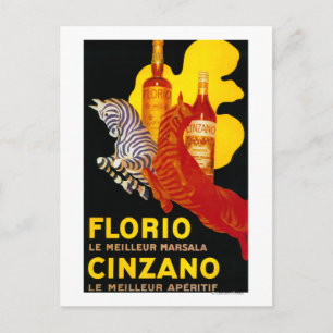 Florio Cinzano Vintage PosterEurope Postcard