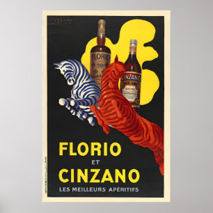 Florio et Cinzano - Cappiello Poster