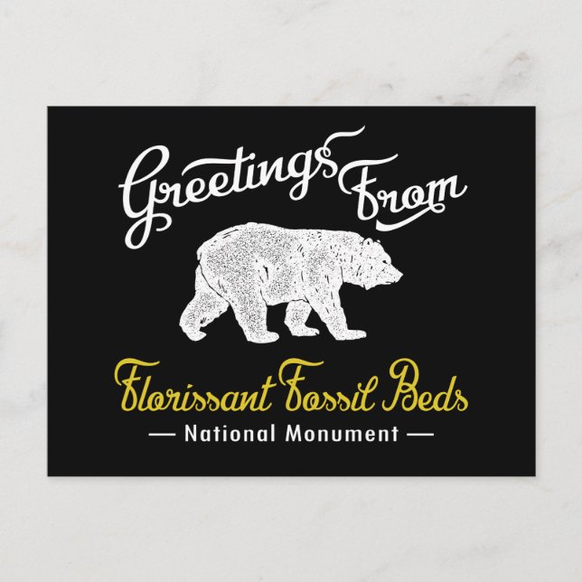 Florissant Fossil Beds National Monument Bear Postcard (Front)