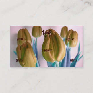 Florist - Beige Rosey Tulips Business Card