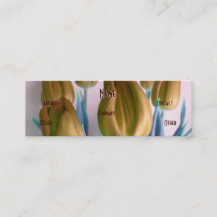 Florist - Beige Rosey Tulips Mini Business Card