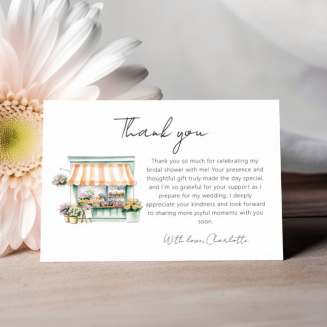 Florist Boutique Bridal Shower Appreciation Notes (Creator Uploaded)