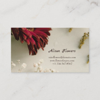 Florist Business Card design with Flowers