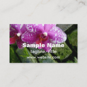 florist business card orchid double sided custom