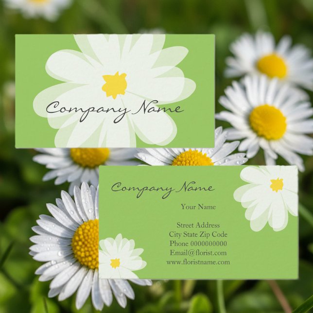 Florist business card template for flower shop (flower business card)