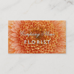 Florist business card template with flower photo