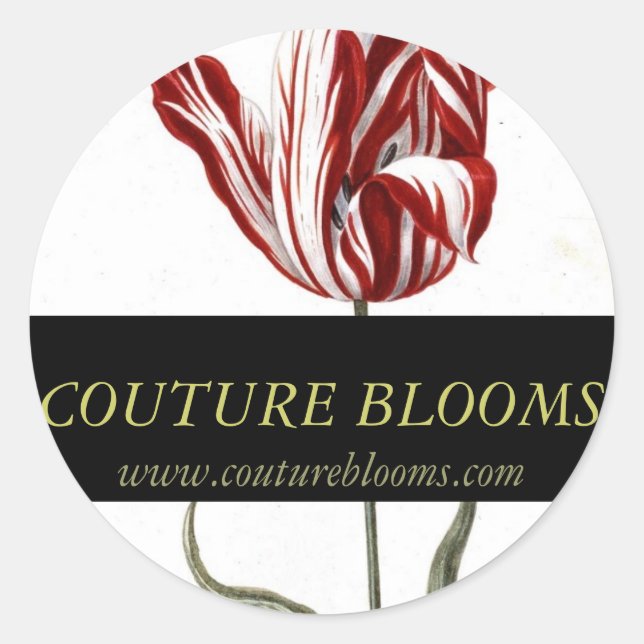 Florist Business Stickers Elegant Couture (Front)