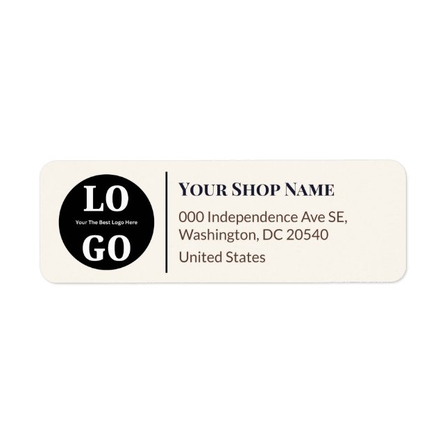 Florist Craft Elegant Custom Logo Return Address Label (Front)