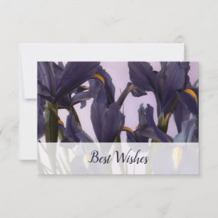 🌷 Florist Edition Custom Iris Photo 'Best Wishes' Card
