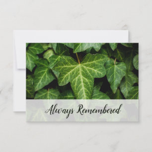 Florist Edition 🌿Ivy Photo 'Always Remembered' Card