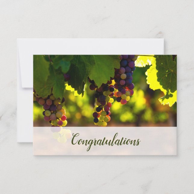 Florist Edition Vine Photo Congrations Note Card (Front)