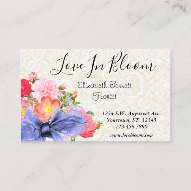 Florist, Event Planner, Beauty, Stylist Business Card (Front)