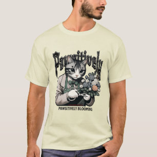 Florist Feline Fantasy - Cat and Flower Gardening  T-Shirt