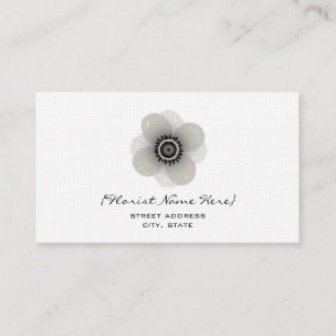 Florist / Floral Designer Business Card - Anemone