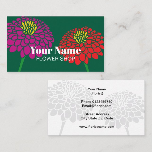 Florist flower shop business card logo template (Front/Back)