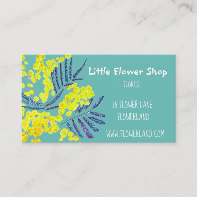 Florist Flower Shop modern simple business Business Card (Front)