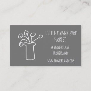 Florist Flower Shop modern simple business Business Card