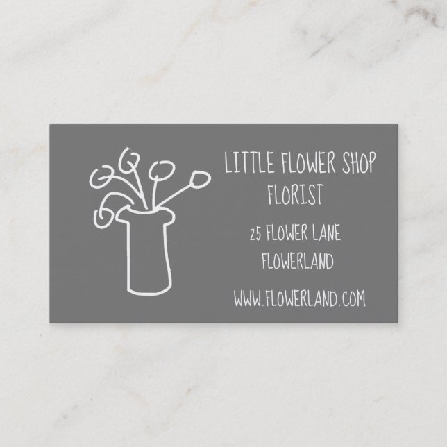 Florist Flower Shop modern simple business Business Card (Front)