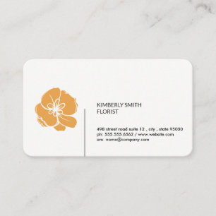Florist Flowers Business Card