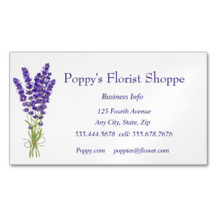 Florist Flowers Lavender Plants Shop Business Card