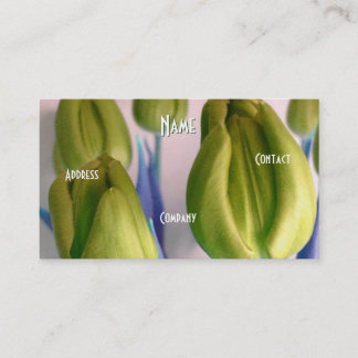 Florist - Green Blue Tulips Business Card