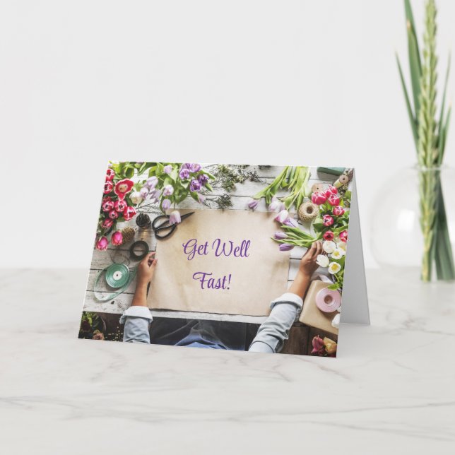 FLORIST PAPER - GET WELL CARD (Front)