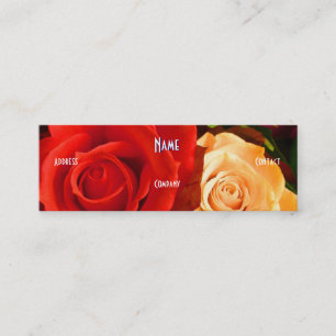 Florist - Red Yellow Blue Purple Rose Mini Business Card